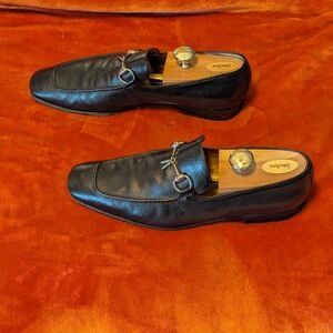 Men's Black Leather Loafers